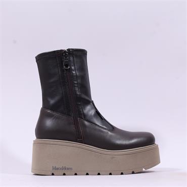 Marco Moreo Vale Side Zip Ankle Boot - Brown Taupe